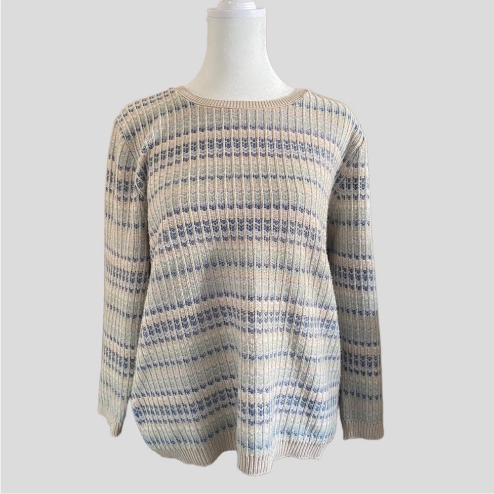 Alfred Dunner Striped Sweater - Size Medium